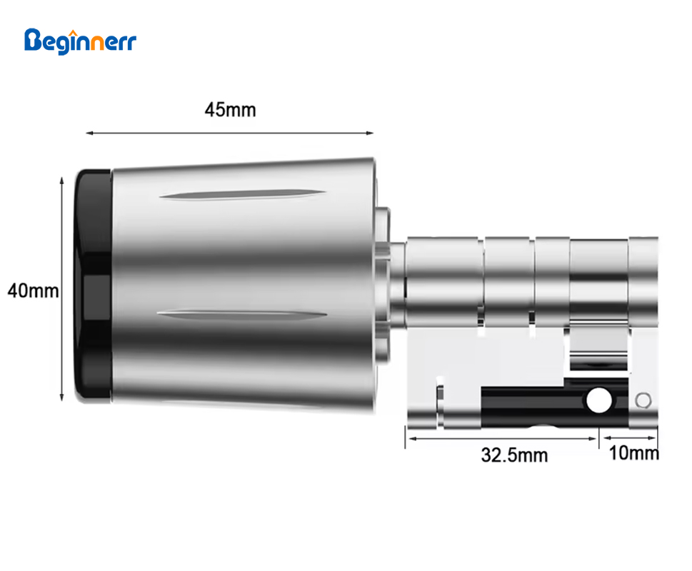 Smart Lock For Sliding Door - Cerradura de cilindro electrónica impermeable IP67,