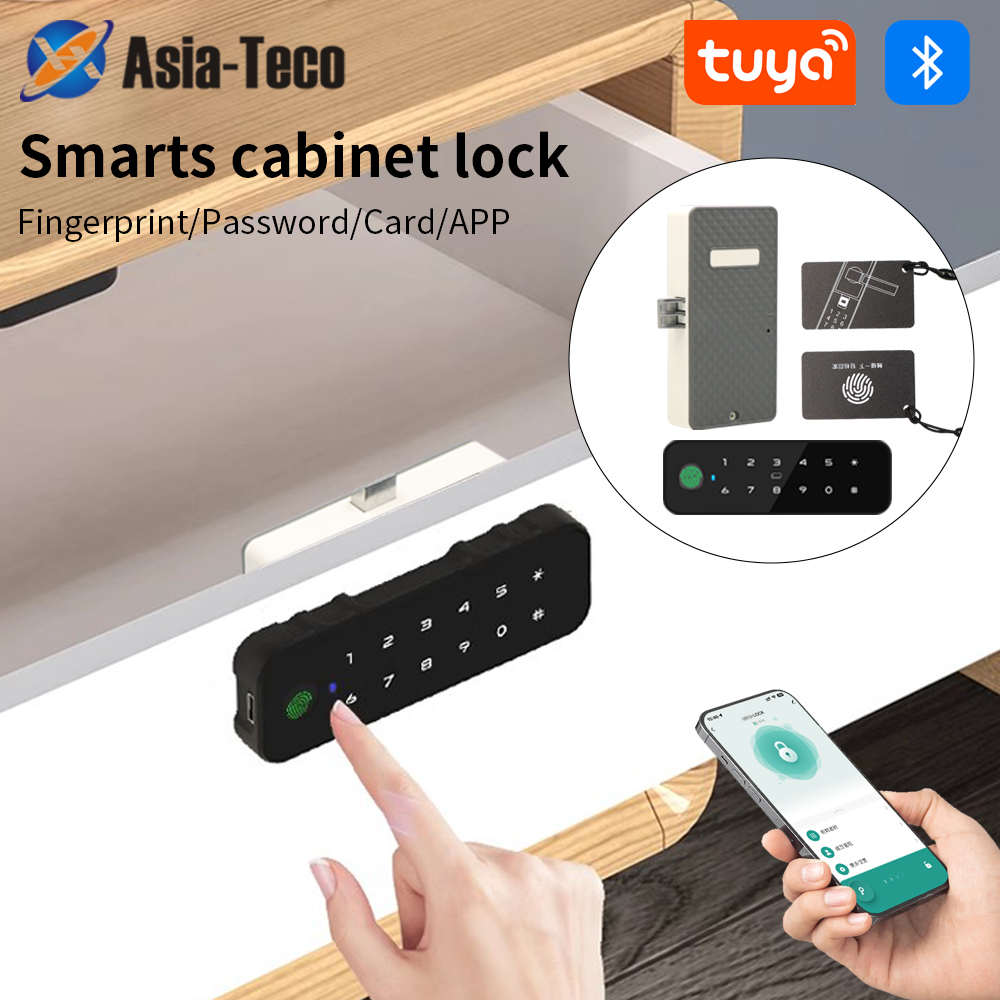 Smart Door Lock Tuya App - Tuya-armario de madera inteligente con Bluetooth,