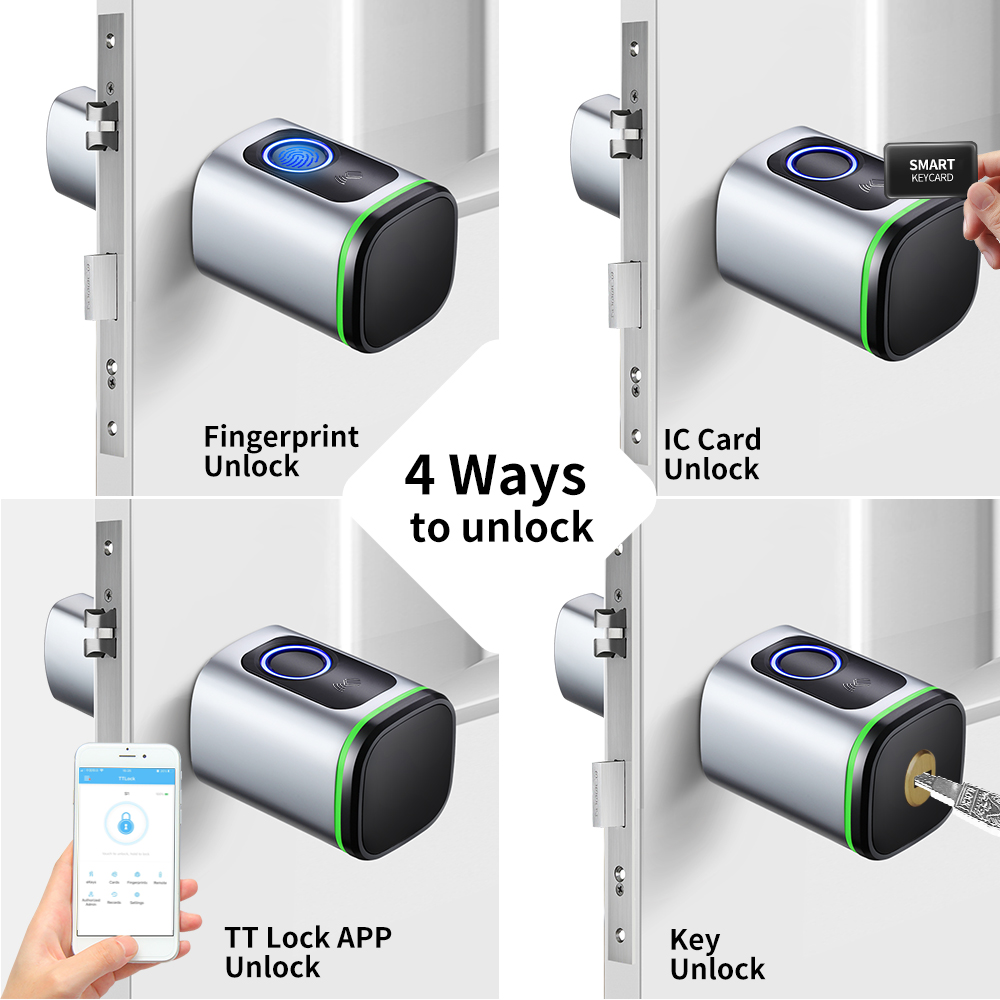Fingerprint Padlock Weatherproof - TTLOCK App cilindro inteligente Digital electrónico
