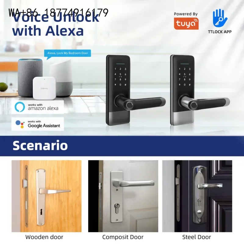 Digital Door Lock Fingerprint Handle - Cerradura Inteligente con Manija Ttlock para