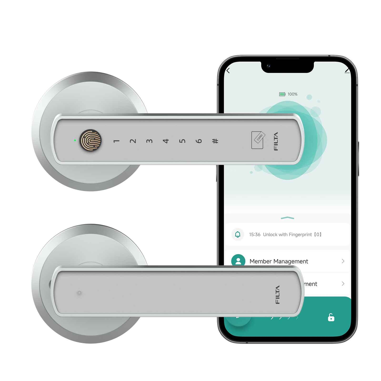 Fingerprint Padlock Weatherproof - Cerradura Inteligente Viladepot con Huella Dactilar,