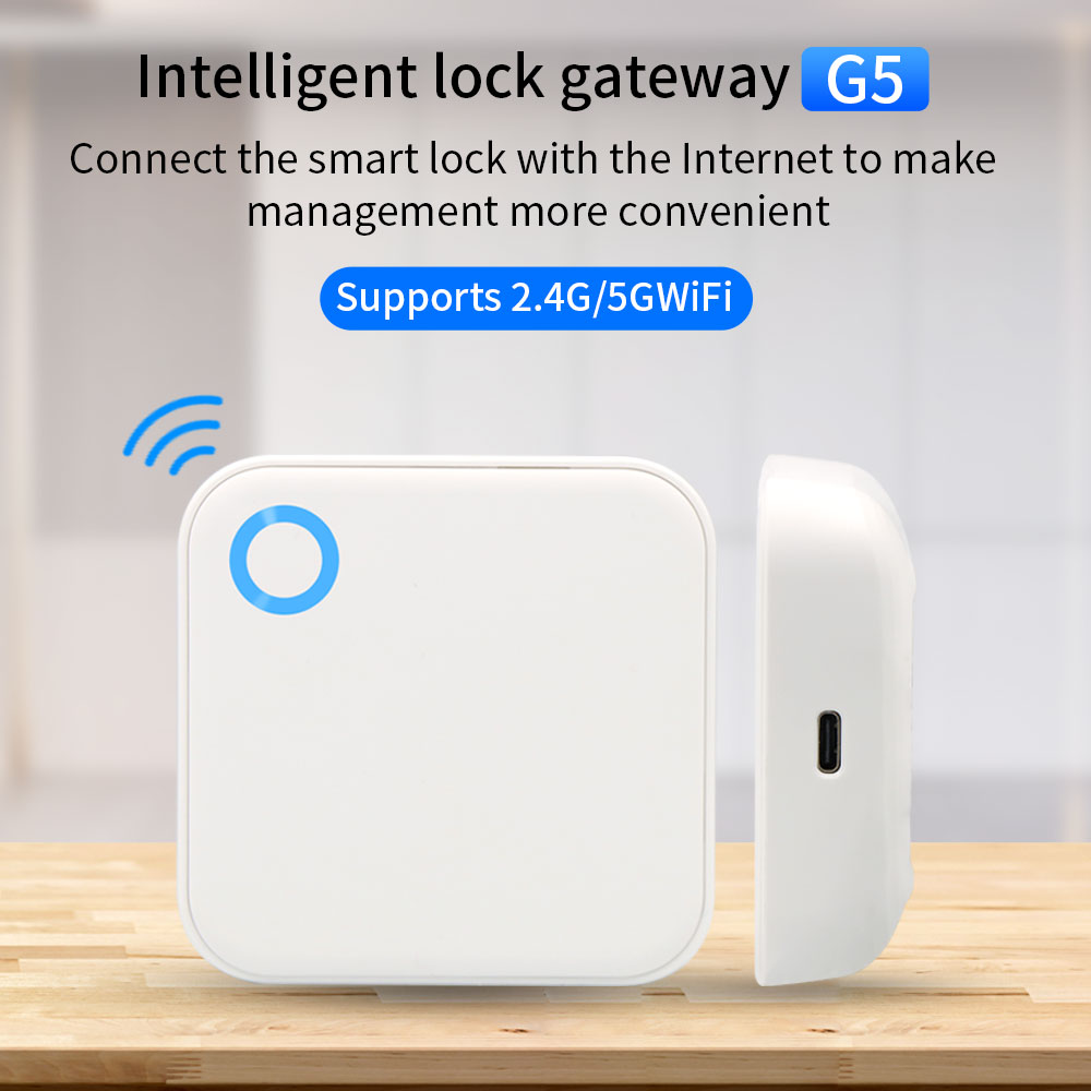Smart Lock For Sliding Door - 2,4G + 5G TTLOCK WIFI Gateway