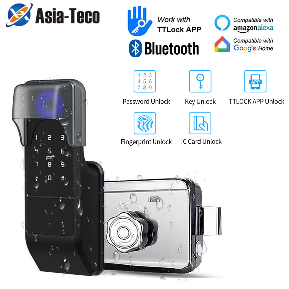 Smart Lock Deadbolt Keypad Bluetooth - Cerradura de puerta inteligente con huella