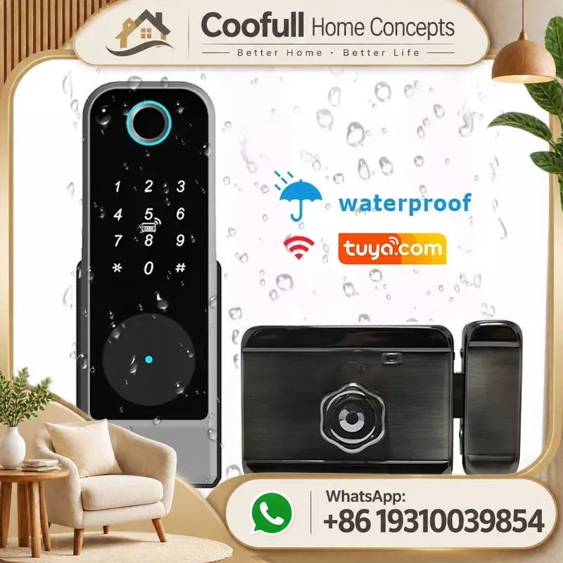 Smart Rim Lock Wifi Fingerprint - Cerradura Inteligente sin Llave con Huella