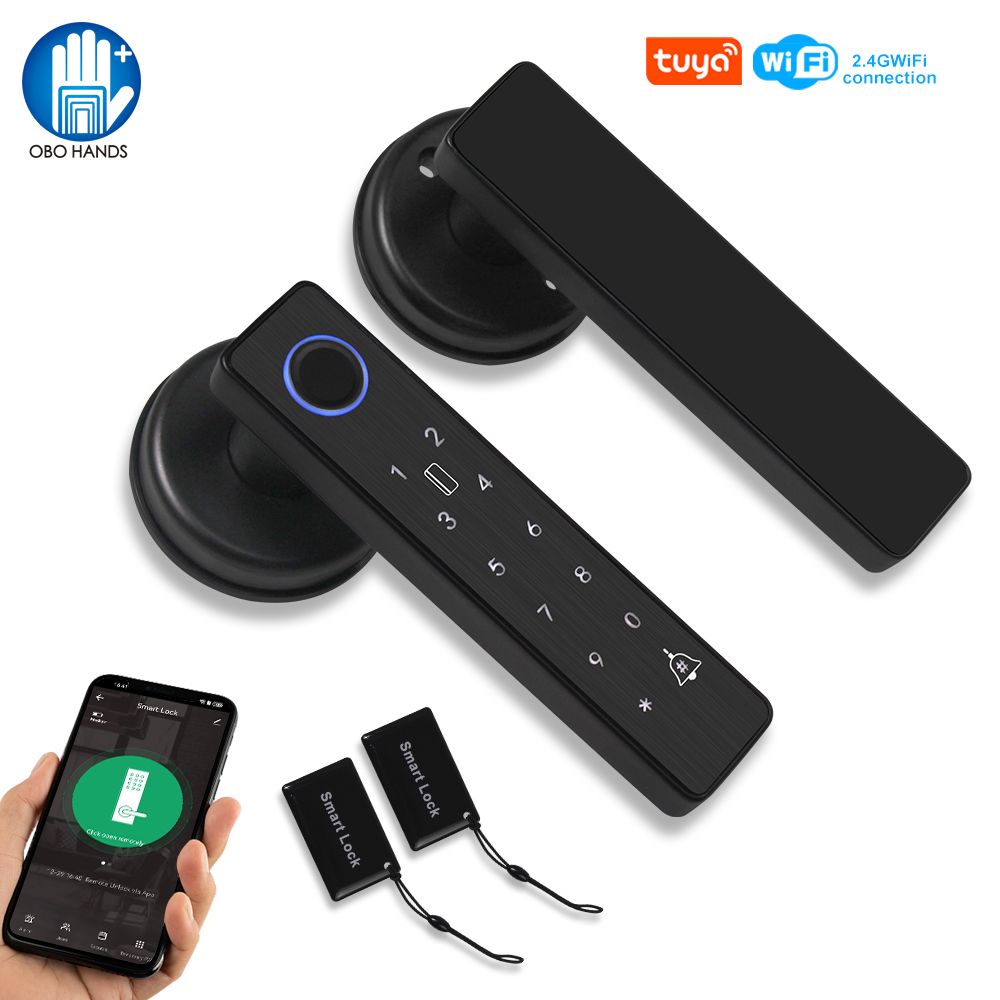 Fingerprint Padlock Weatherproof - Cerradura de puerta inteligente biométrica con