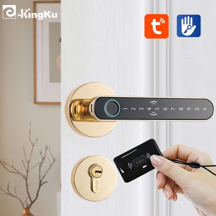 Digital Door Lock Fingerprint Handle - Manija de cerradura de puerta con