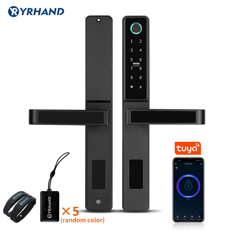Digital Door Lock Fingerprint Handle - Tuya-cerradura de puerta inteligente, dispositivo de