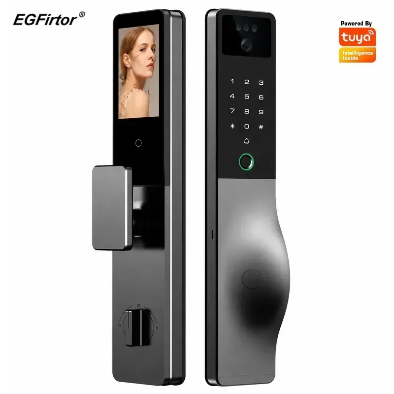 Face Recognition Door Lock - Cerradura Inteligente con Intercomunicador, Contraseña, Control