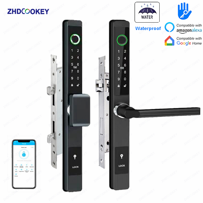 Smart Lock For Sliding Door - ZHDCOOKEY Cerradura Digital Biométrica para Puerta,