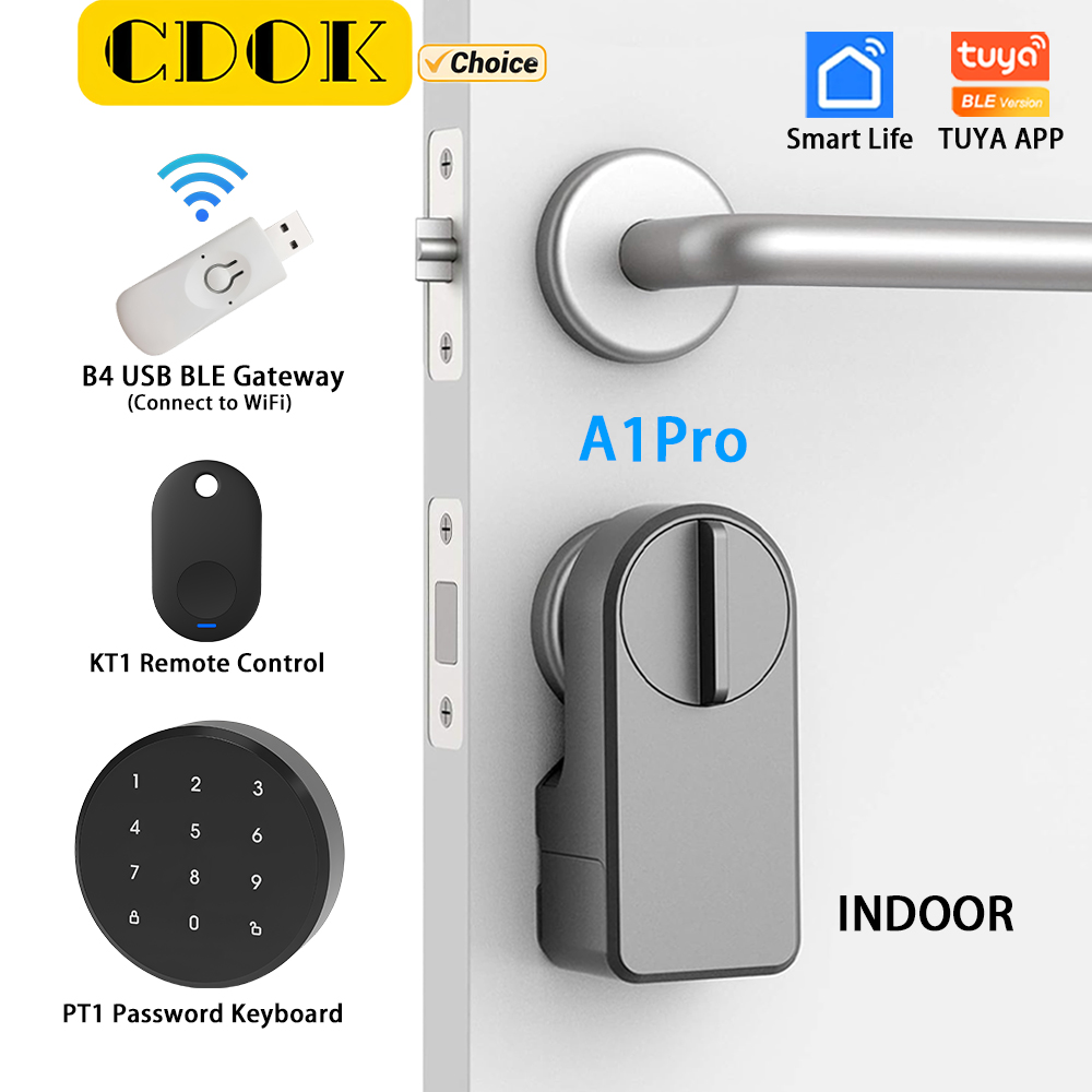 Smart Door Lock Tuya App - Cerradura Inteligente Bluetooth CDOK A1Pro Tuya,