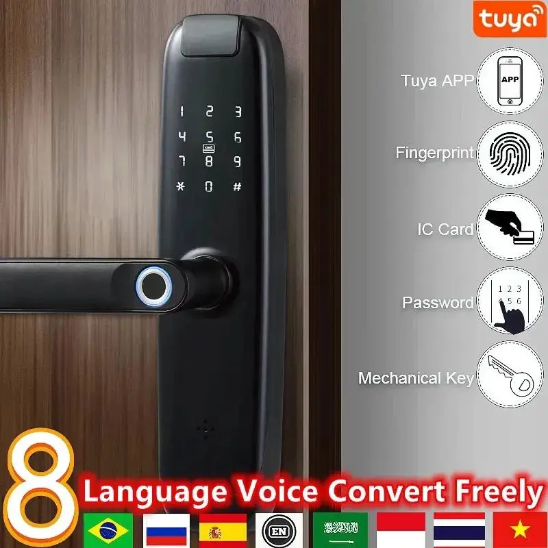 Digital Door Lock Fingerprint Handle - Cerradura de Puerta Inteligente con Huella