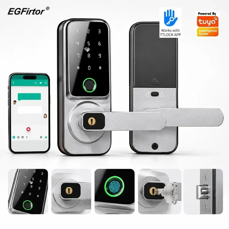 Smart Lock Deadbolt Keypad Bluetooth - Cerradura inteligente TTLock con tecnología Bluetooth,