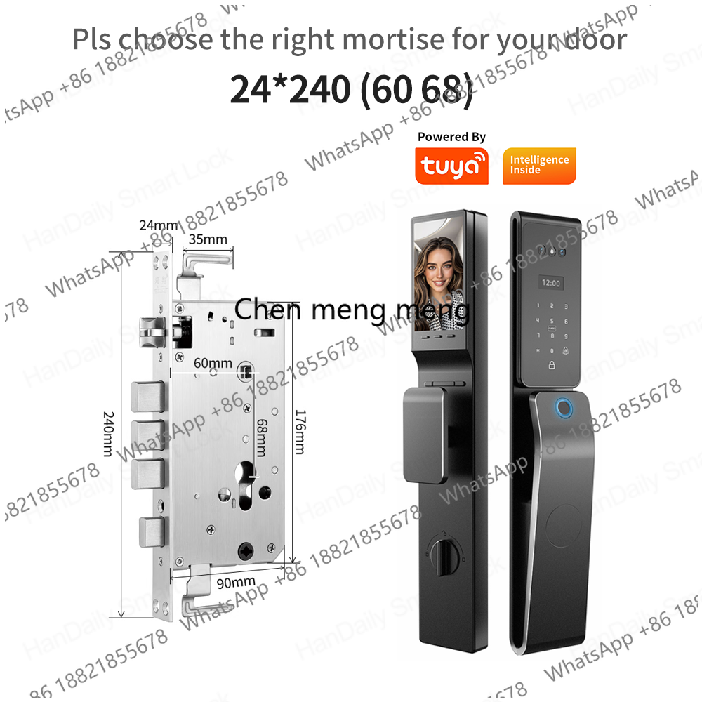 Video Door Lock With Camera Peephole - Cerradura Inteligente HanDaily Impermeable con Reconocimiento