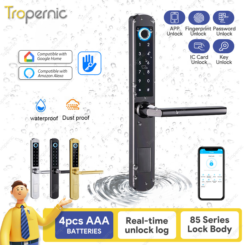 Digital Door Lock Fingerprint Handle - Cerradura inteligente de puerta de vidrio