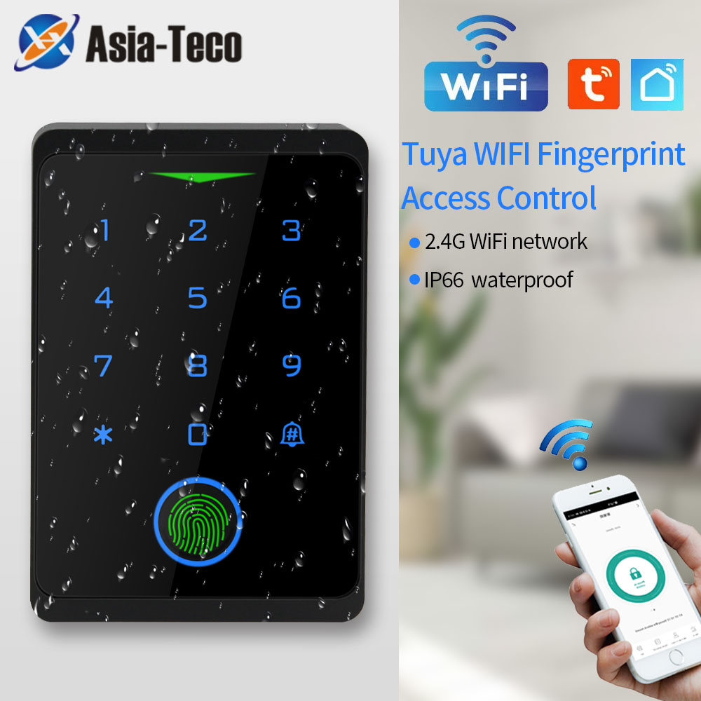 Fingerprint Padlock Weatherproof - Cerradura de puerta con aplicación Tuya