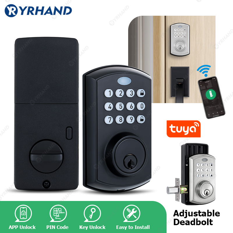 Smart Lock Deadbolt Keypad Bluetooth - YRHAND-Fechadura eléctrica de seguridad, tarjeta NFC
