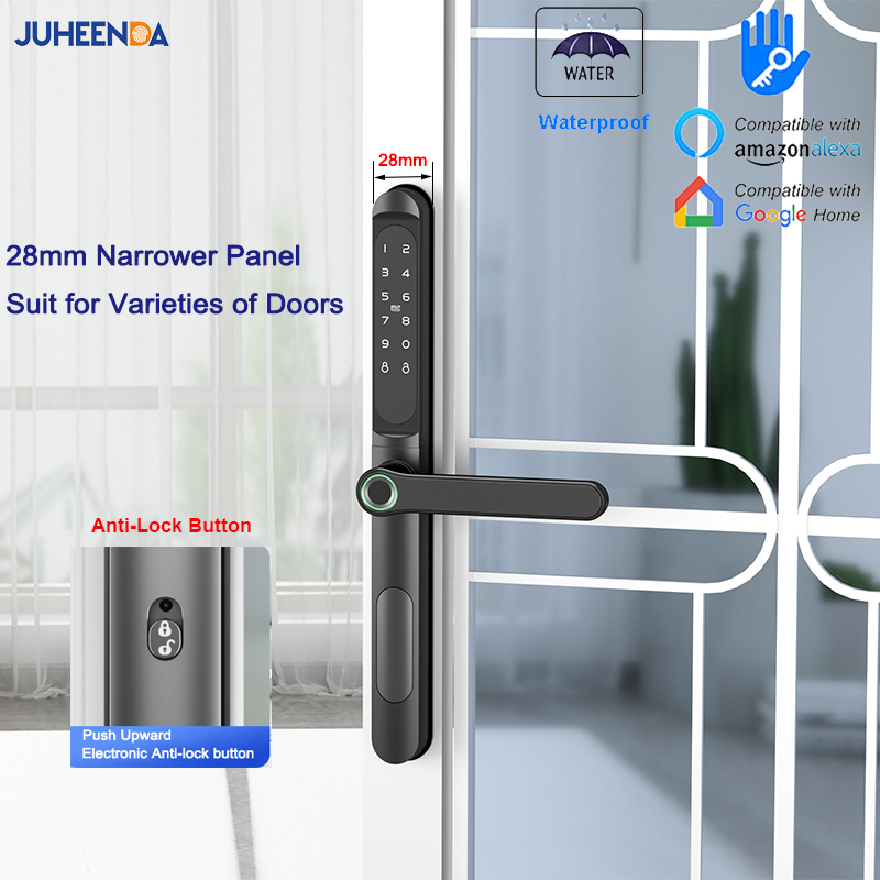 Smart Lock For Sliding Door - Cerradura inteligente de aluminio para puerta,