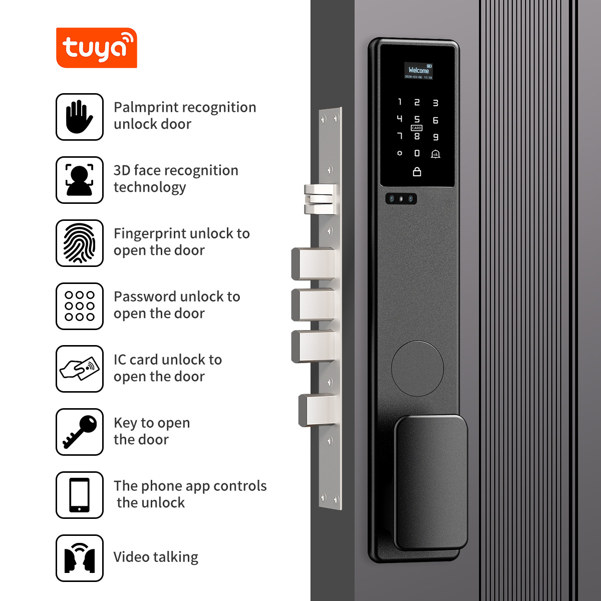 Cerradura de Puerta Inteligent - Smart Door Lock 3D Face Palm Vein reseña y precio