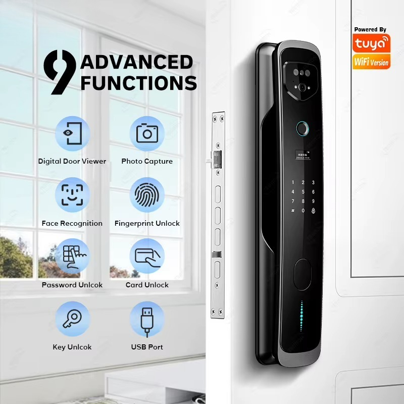 Videoportero con Sistema de Se - Smart Door Lock With Camera Intercom reseña y precio