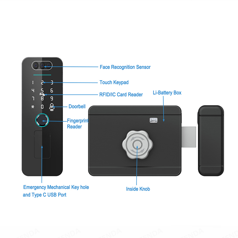 Cerradura inteligente recargab - Smart Rim Lock Wifi Fingerprint reseña y precio