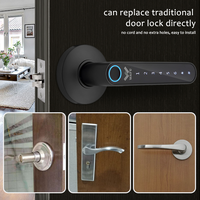 WAFU 016 cerradura de puerta c - Smart Lock Deadbolt Keypad Bluetooth reseña y precio