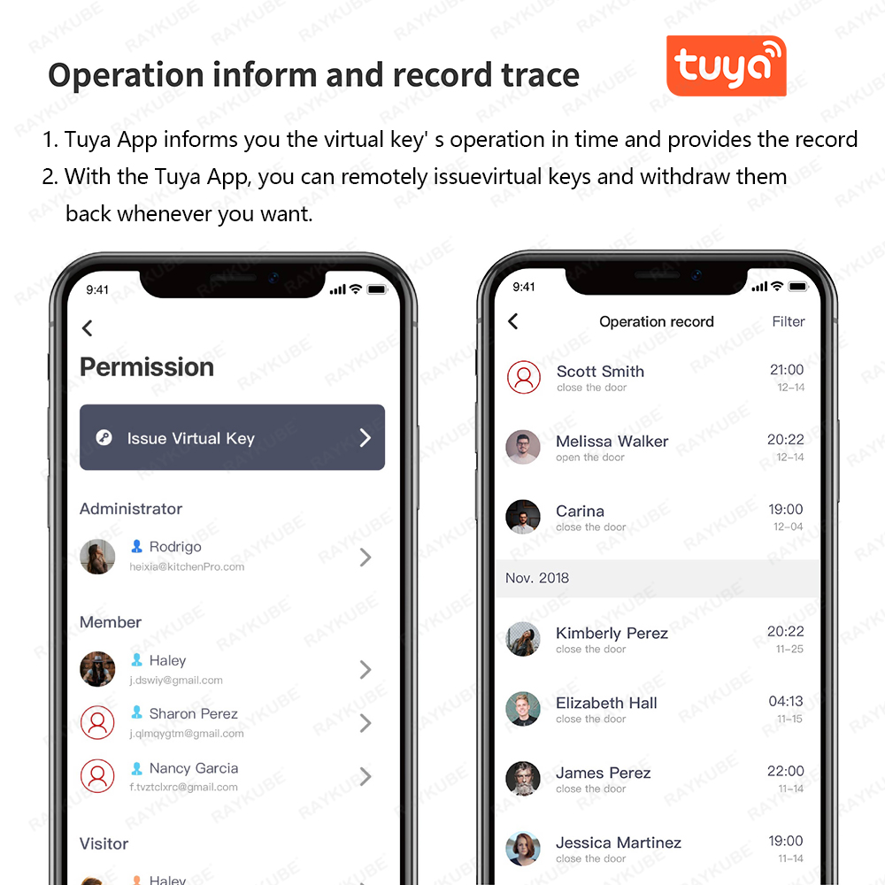 RAYKUBE A1 Pro Tuya BEL Juego  - Smart Door Lock Tuya App reseña y precio