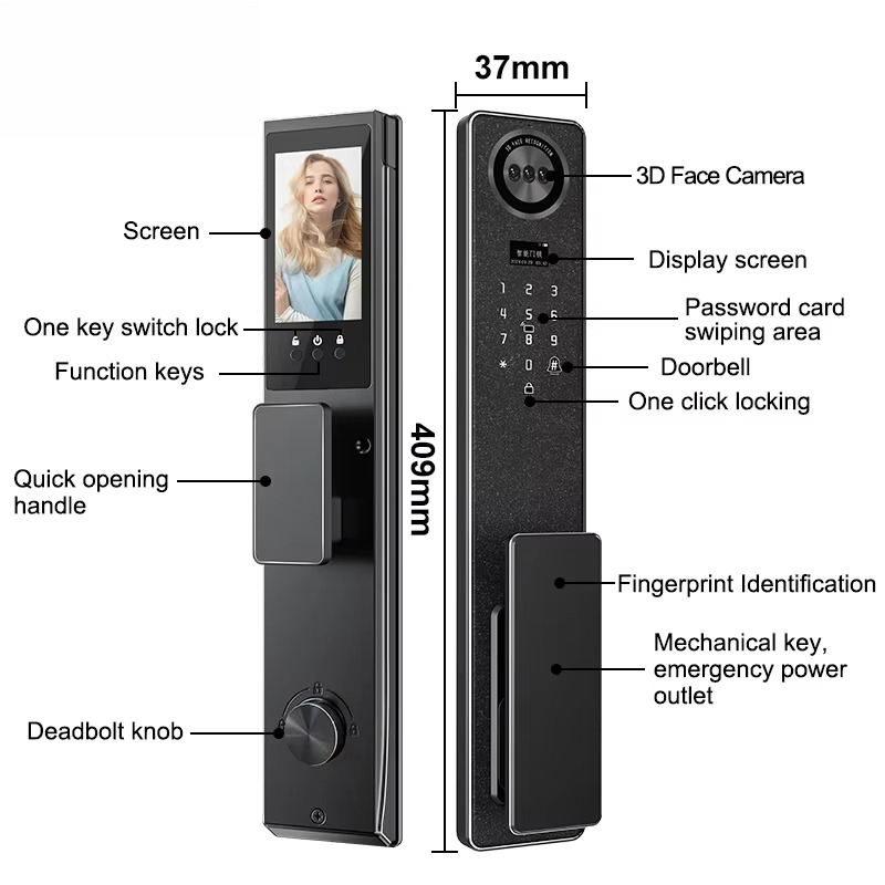 Cerradura de puerta inteligent - Smart Door Lock Fingerprint Wifi reseña y precio