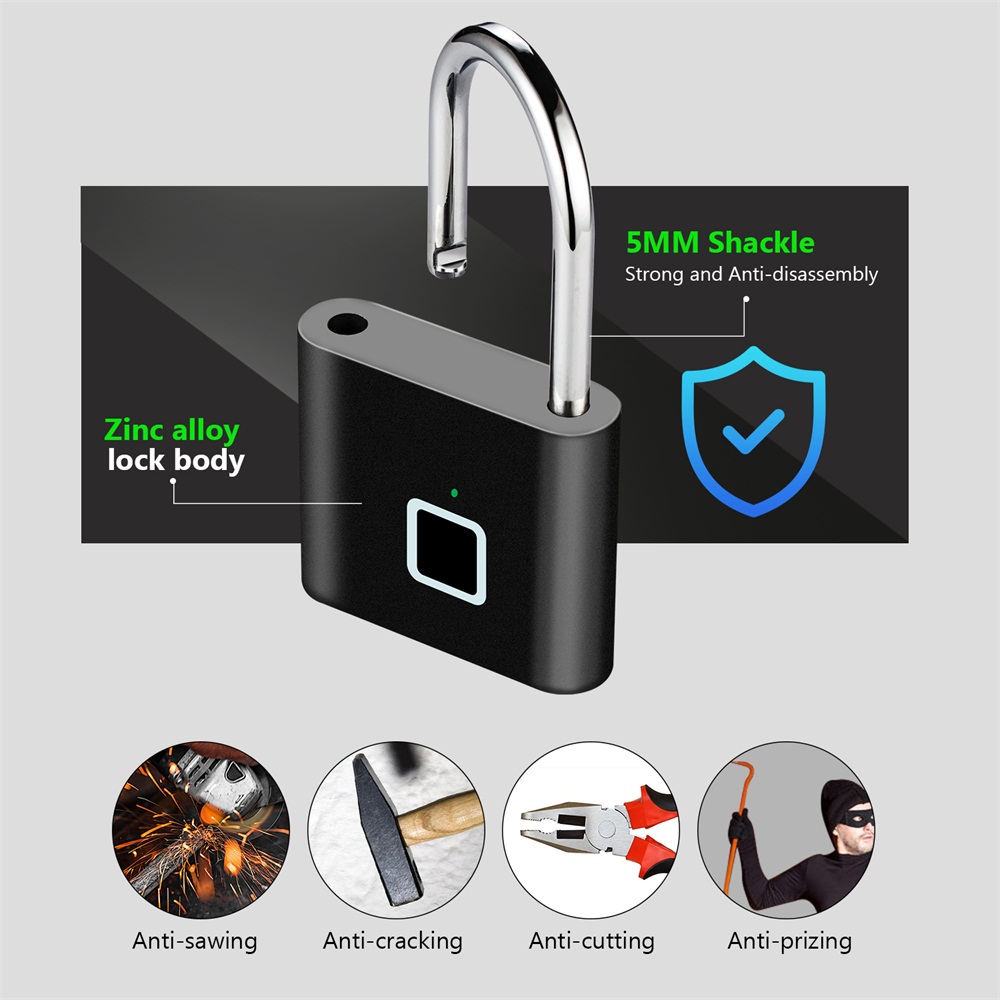 Cerradura Inteligente Seeings  - Fingerprint Padlock Weatherproof reseña y precio