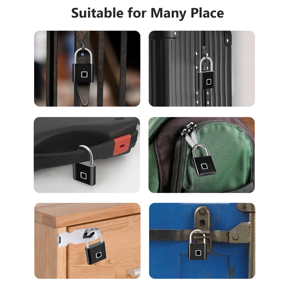 Cerradura Inteligente Seeings  - Fingerprint Padlock Weatherproof reseña y precio