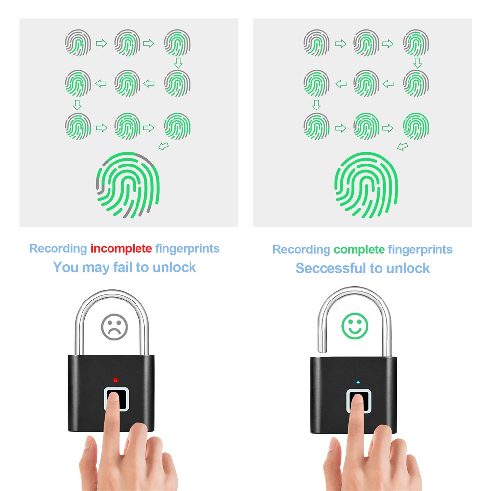 Cerradura Inteligente Seeings  - Fingerprint Padlock Weatherproof reseña y precio