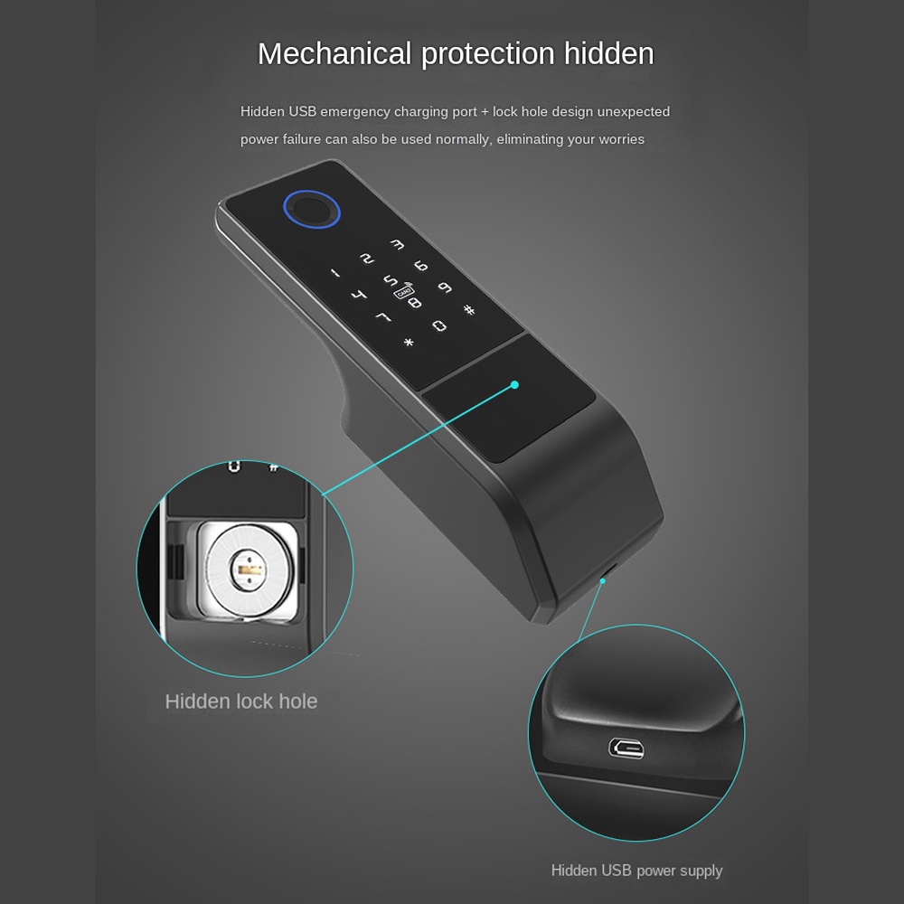 Cerradura de puerta inteligent - Smart Rim Lock Wifi Fingerprint reseña y precio