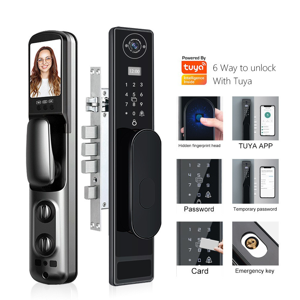 Cerradura automática TUYA Wifi - Smart Door Lock With Camera Intercom reseña y precio