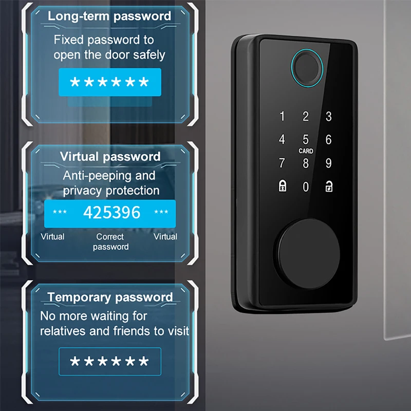 Cerradura de cerrojo inteligen - Smart Door Lock Tuya App reseña y precio