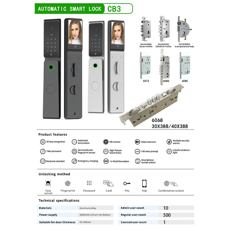 Cerradura Inteligente YAGU 3D  - Smart Door Lock 3D Face Palm Vein reseña y precio
