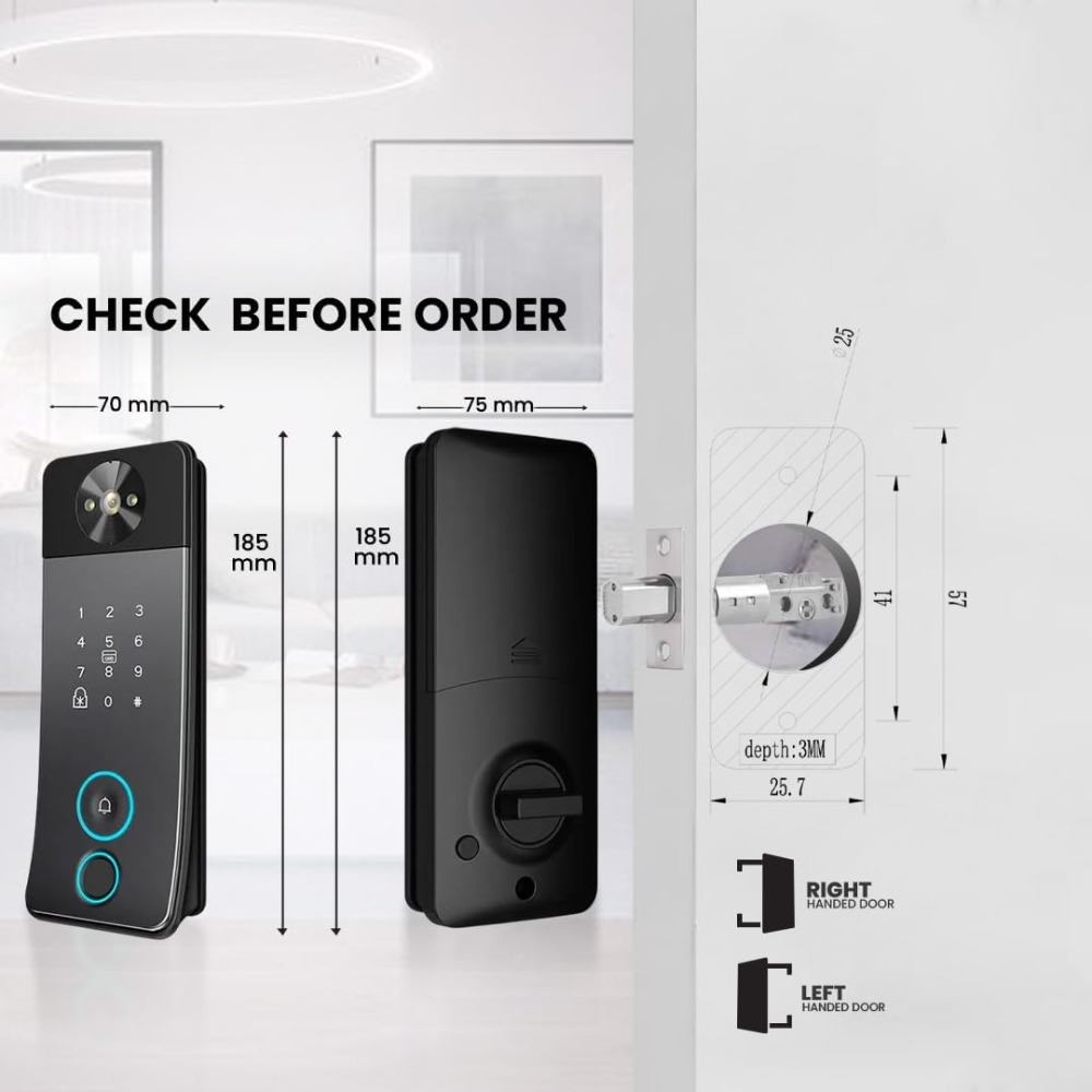 Cerradura Inteligente para Pue - Smart Door Lock With Camera Intercom reseña y precio