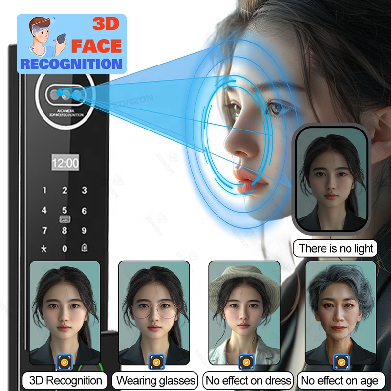 Cerradura de puerta inteligent - Smart Door Lock 3D Face Palm Vein reseña y precio