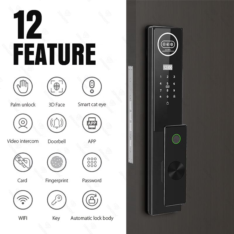 Cerradura de puerta inteligent - Smart Door Lock 3D Face Palm Vein reseña y precio