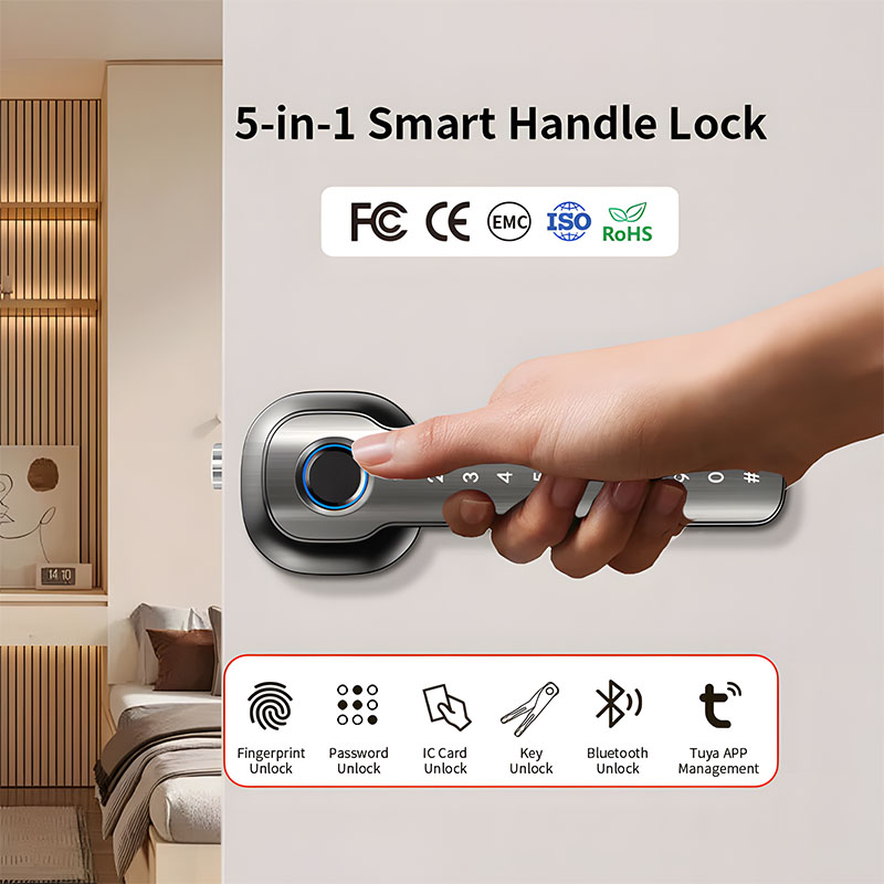 Dispositivos de Seguridad para - Digital Door Lock Fingerprint Handle reseña y precio