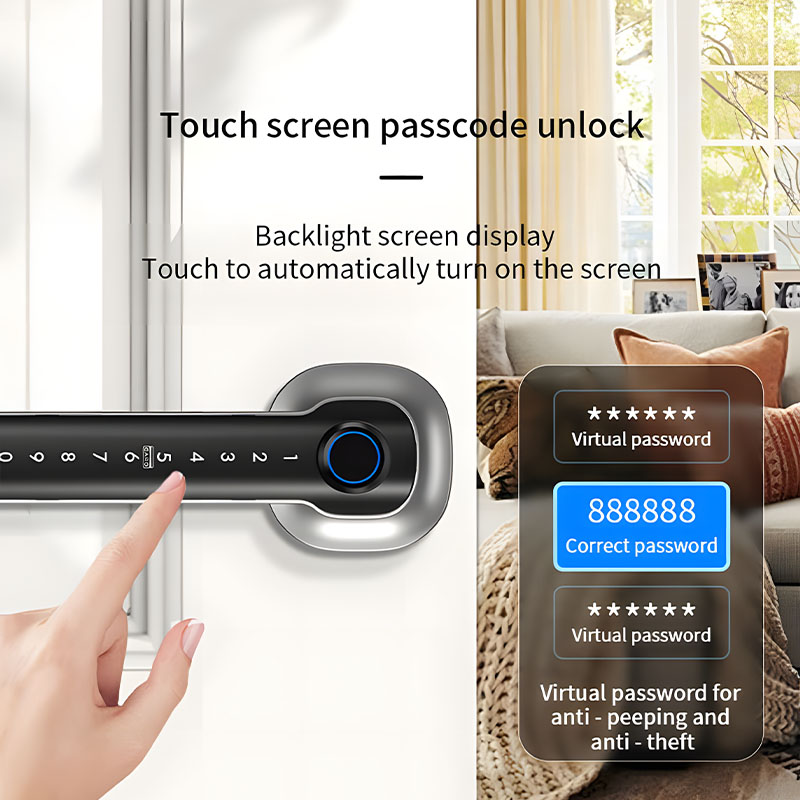 Dispositivos de Seguridad para - Digital Door Lock Fingerprint Handle reseña y precio