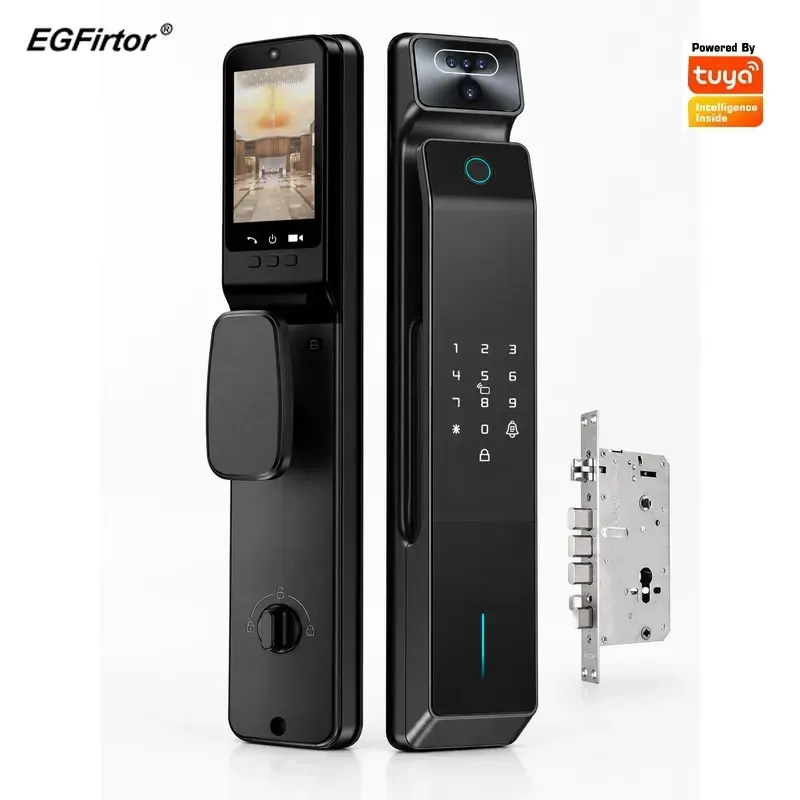 Cerradura con Contraseña Tuya, - Smart Door Lock With Camera Intercom reseña y precio