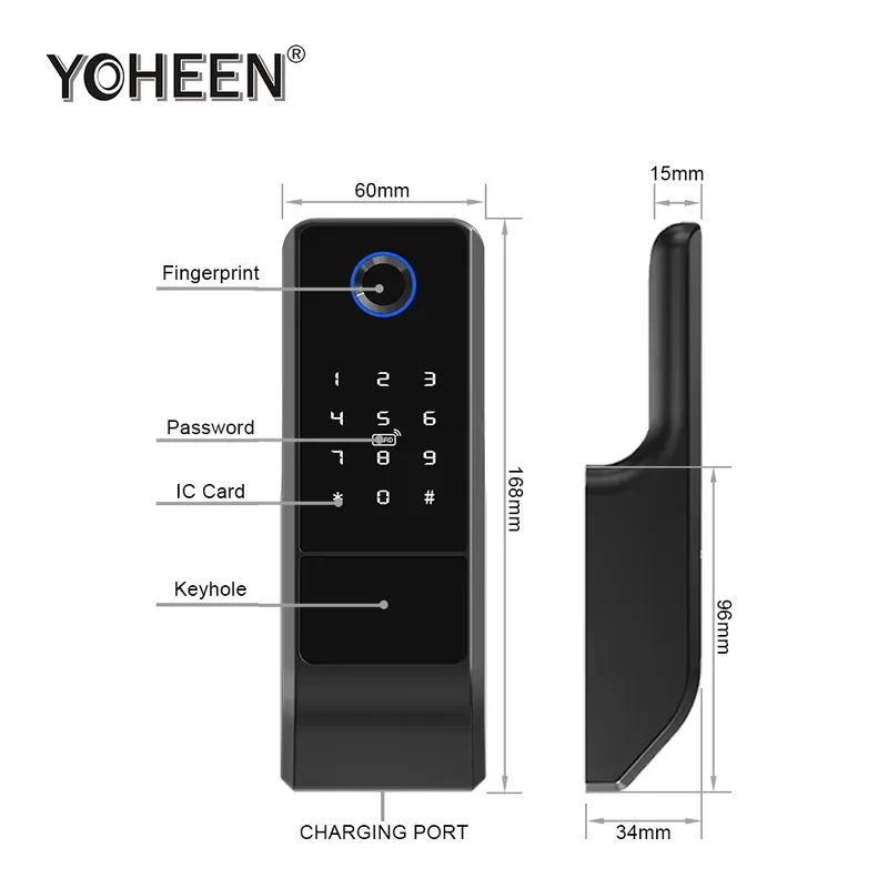 Cerradura Inteligente para Pue - Smart Rim Lock Wifi Fingerprint reseña y precio