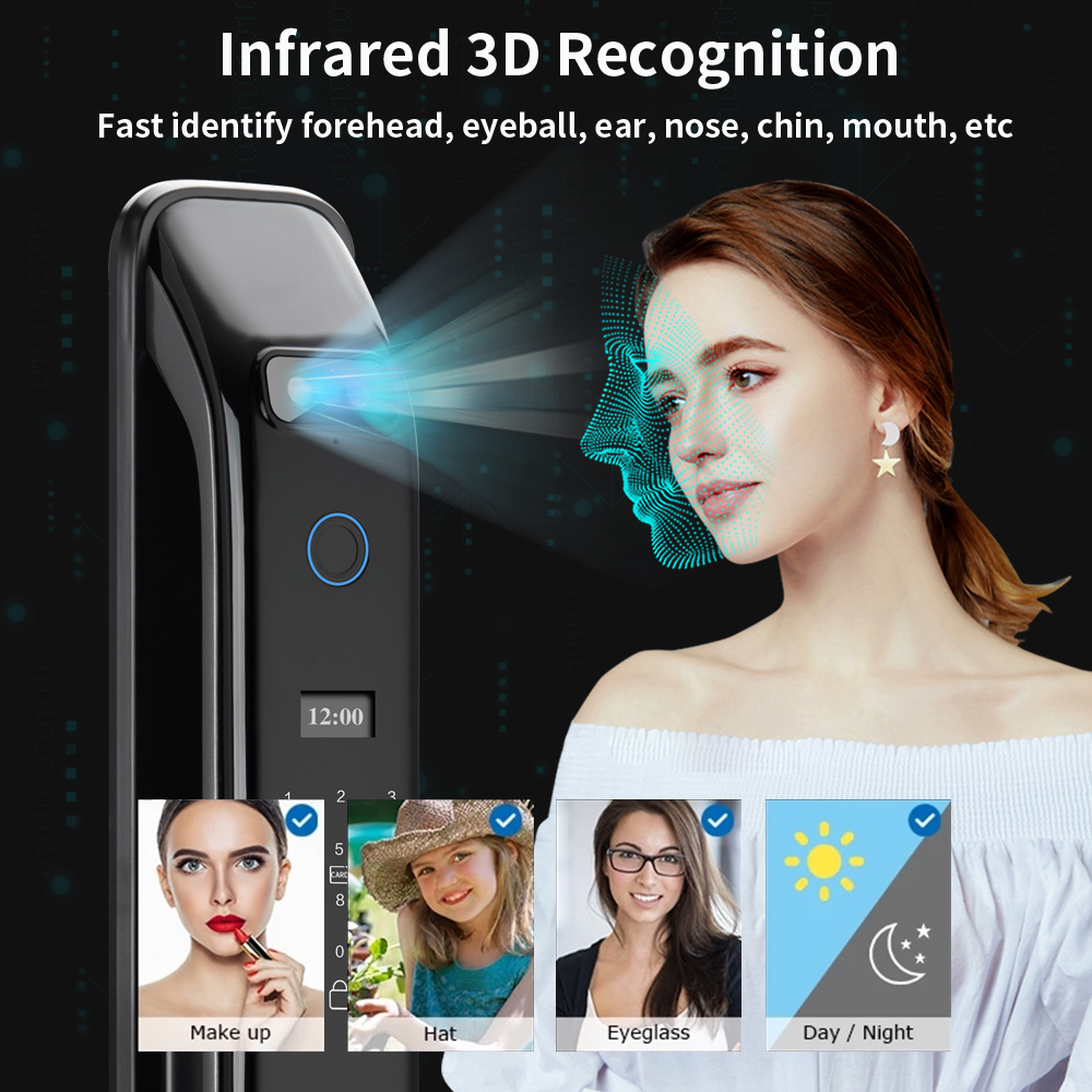 Cerradura de puerta Digital co - Smart Door Lock With Camera Intercom reseña y precio