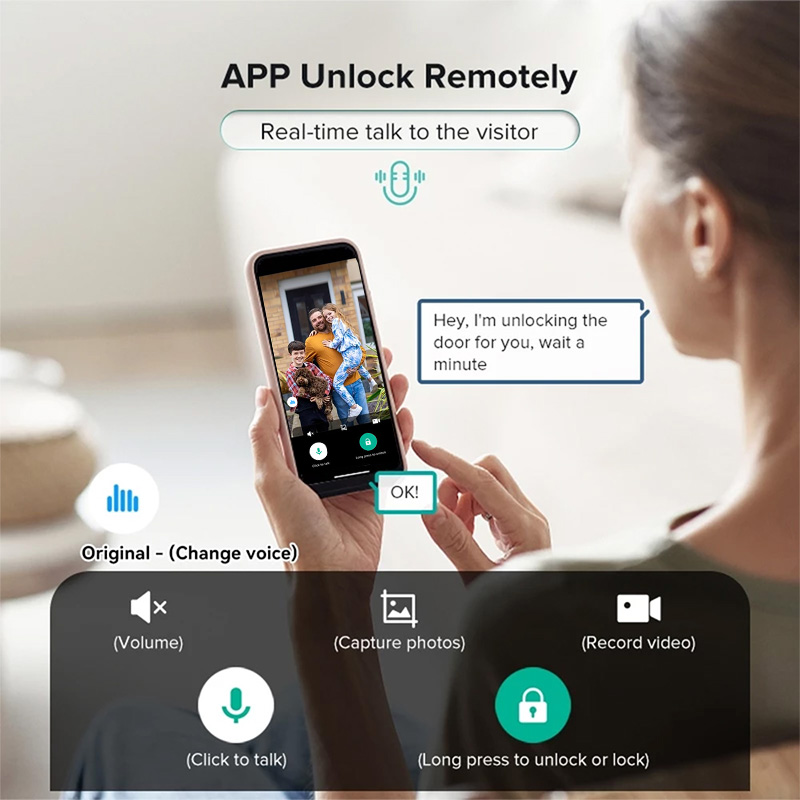 Cerradura de puerta Digital co - Smart Door Lock With Camera Intercom reseña y precio