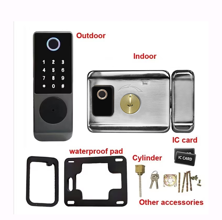 Cerradura de puerta inteligent - Smart Rim Lock Wifi Fingerprint reseña y precio