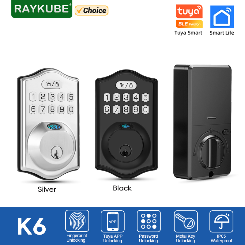 RAYKUBE K6 Tuya BLE cerrojo in - Smart Lock Deadbolt Keypad Bluetooth reseña y precio