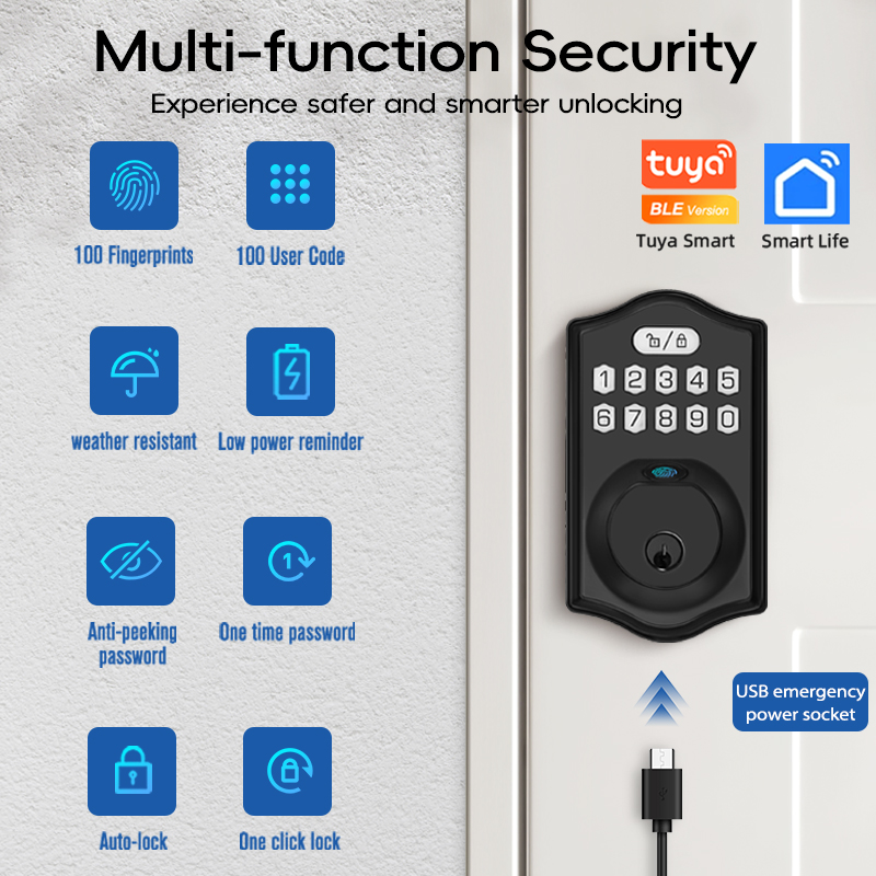 RAYKUBE K6 Tuya BLE cerrojo in - Smart Lock Deadbolt Keypad Bluetooth reseña y precio