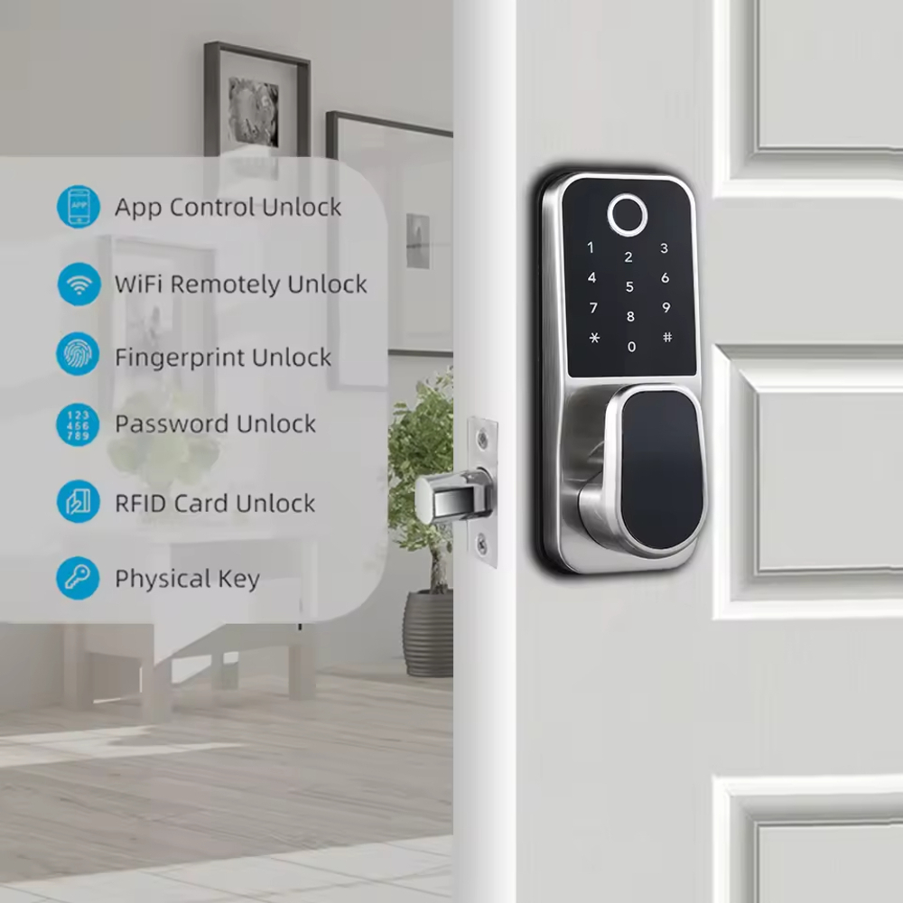 Control remoto de seguridad pa - Digital Door Lock Fingerprint Handle reseña y precio
