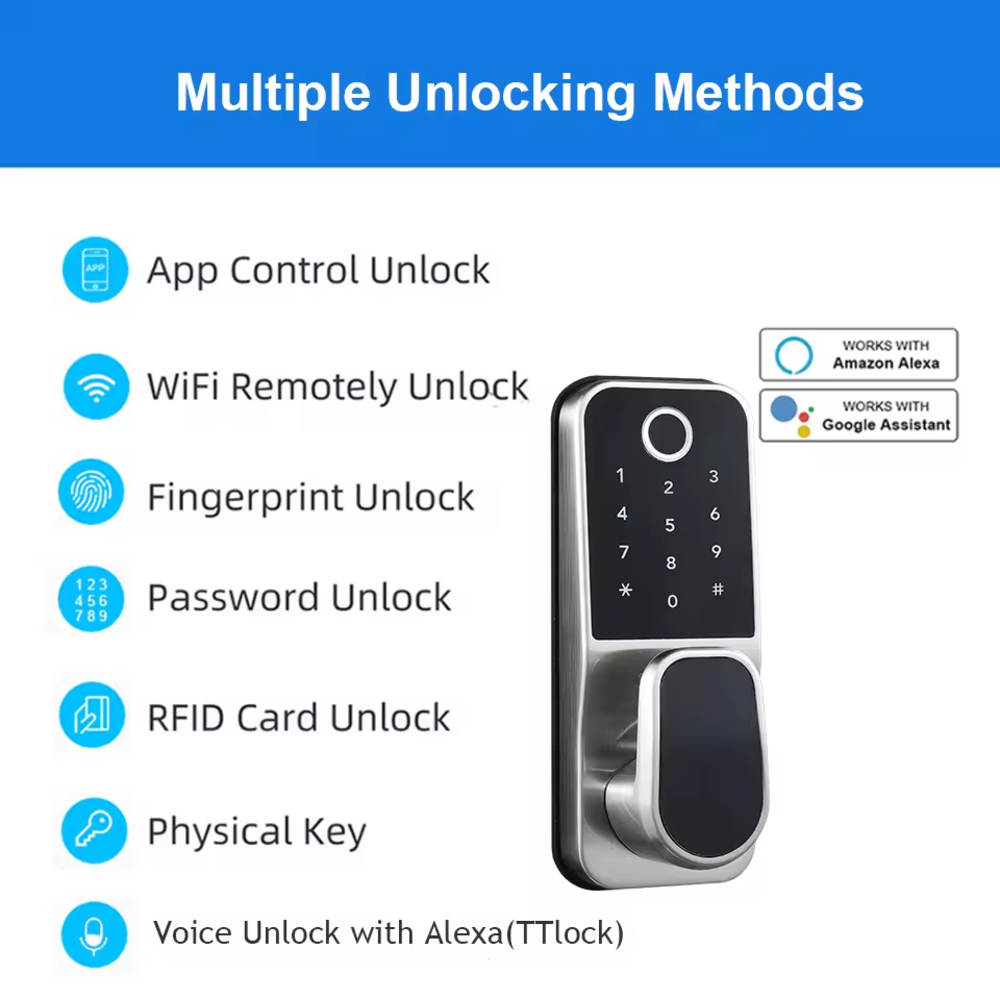 Control remoto de seguridad pa - Digital Door Lock Fingerprint Handle reseña y precio