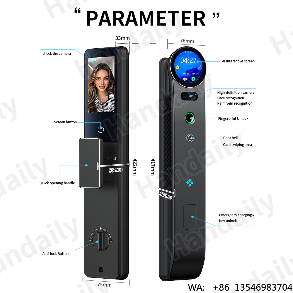 Cerradura Inteligente HanDaily - Smart Door Lock 3D Face Palm Vein reseña y precio