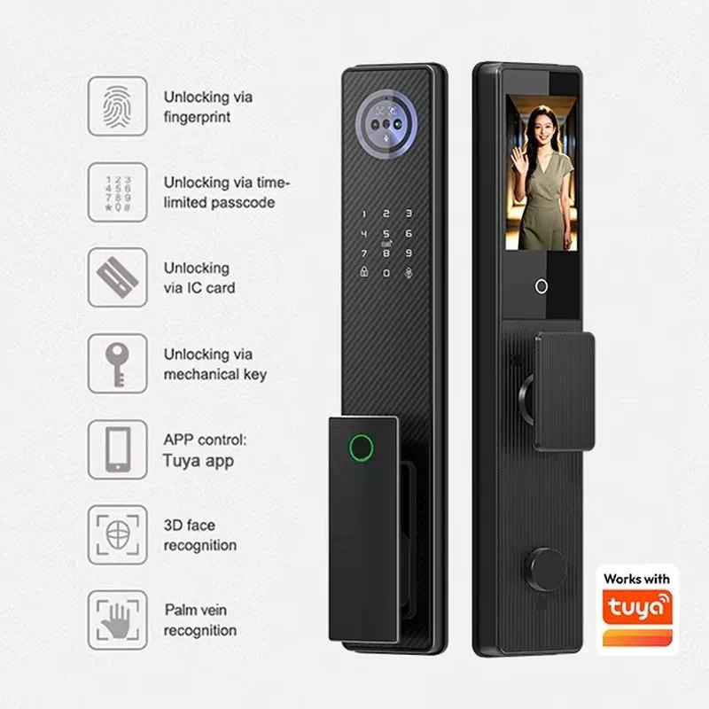 Cerradura Inteligente de Puert - Smart Door Lock 3D Face Palm Vein reseña y precio